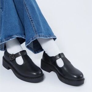FLOYD Classic Black Mary Jane Shoes sz 6.5 made in Italy EUC